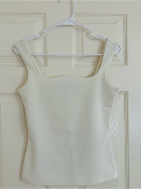 H&M Cream Fitted Tank Top